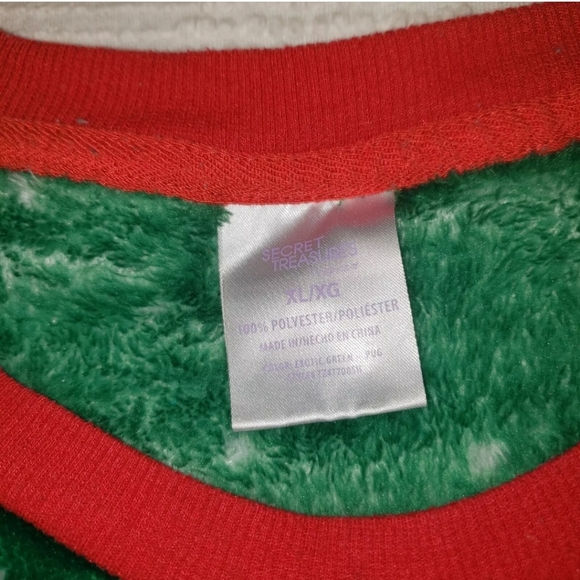 Bah Hum Bug ugly Christmas sweater XL Soft Cozy Fleece PJ top - Picture 7 of 7